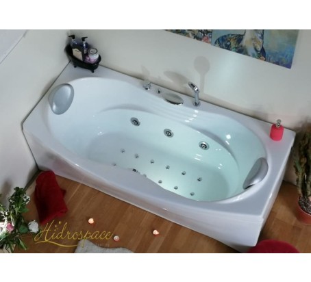 AFRODITE 170 X 70 /85 VASCA DA BAGNO RETTANGOLARE IDROMASSAGGIO DUE POSTI 