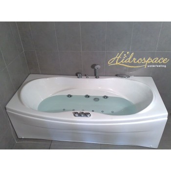 AFRODITE 170 X 70 /85 VASCA DA BAGNO RETTANGOLARE IDROMASSAGGIO DUE POSTI 