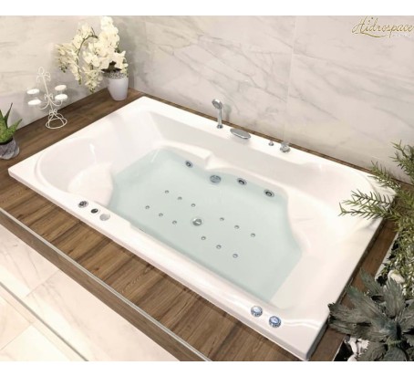 FLIPPER DUO 200 X 120 VASCA DA BAGNO IDROMASSAGGIO CON SEDUTE 