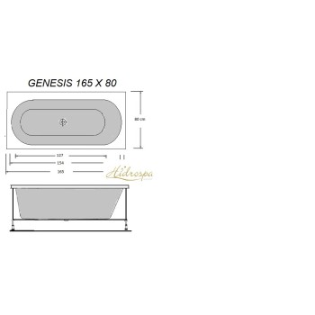 GENESIS 165x80-175x80-185x80 VASCA DA BAGNO IDROMASSAGGIO DUE POSTI