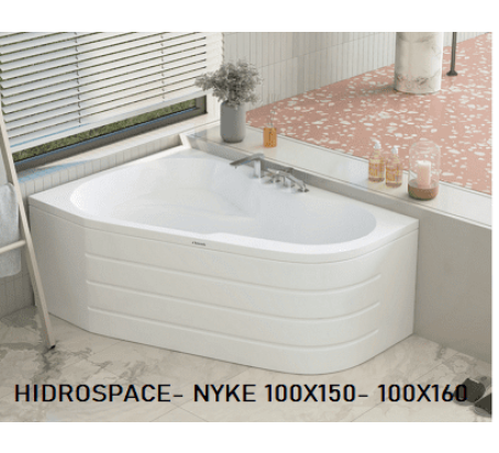 NYKE 100x150 VASCA DA BAGNO ASIMMETRICA  