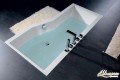 ONDA 85 x 160 - 170 VASCA DA BAGNO ASIMMETICA DOCCIA 