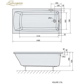 PRATIKA 70 x 120-130-140-150 IDROMASSAGGIO VASCA DA BAGNO RETTANGOLARE 