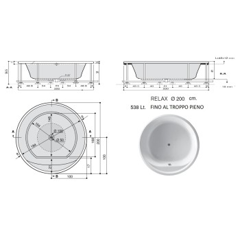 RELAX 200 MINI PISCINA ROTONDA IDROMASSAGGIO 